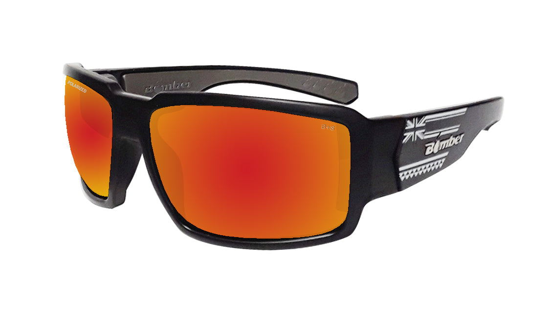 Black Frame Red Lens Sunglasses Polarized, Mirrored