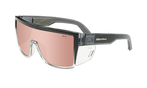 BUZZ Bomb Safety - Polarized Rose Gold Mirror Crystal