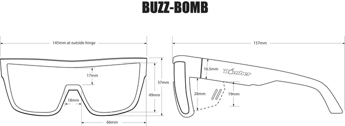 BUZZ Bomb Safety - Polarized Gold Mirror