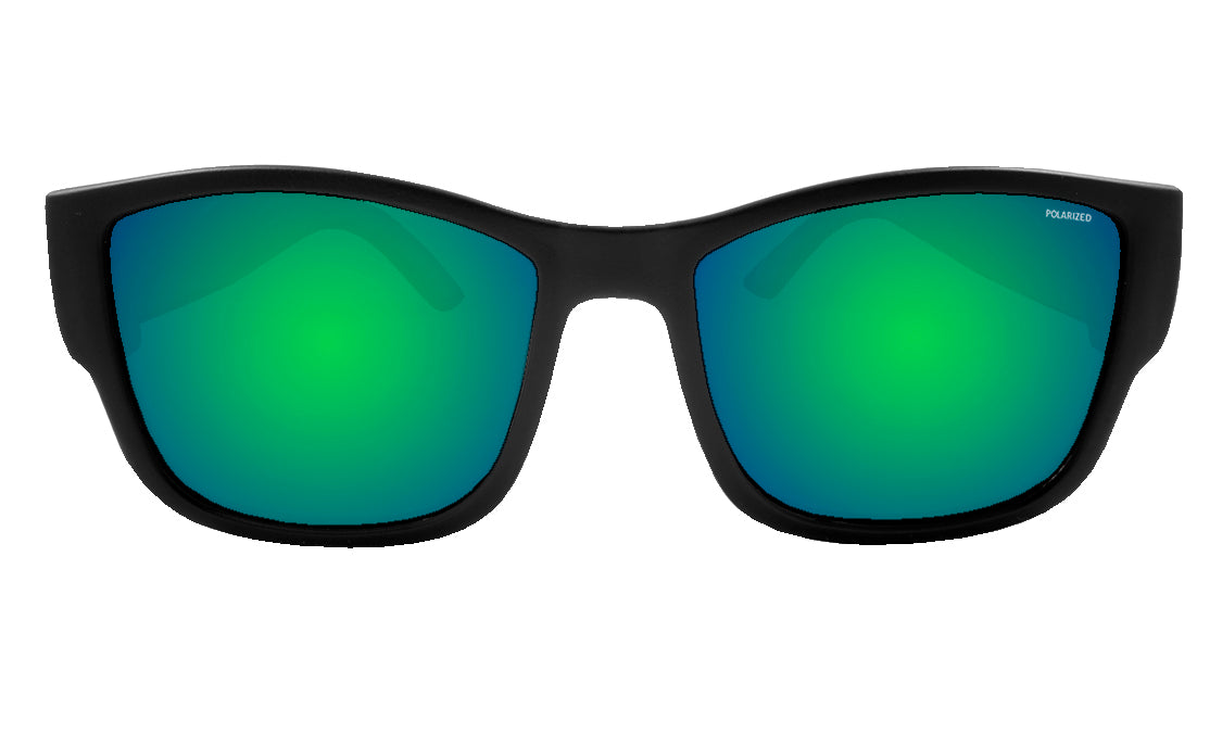 Green Mirrored (Polarized) Bomber | Sunglasses Eyewear