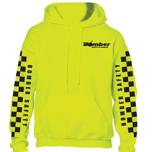 HOODED SWEATSHIRT SAFETY YELLOW CHECKER