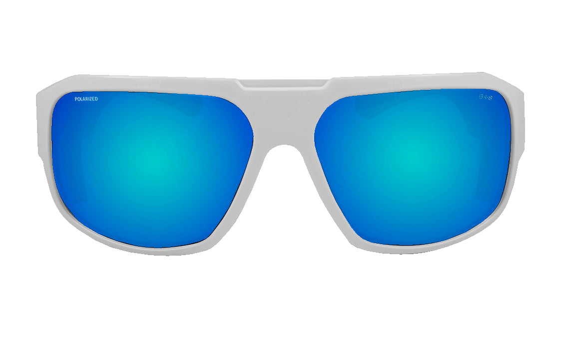 Okuma Polarized Fishing Sunglasses White Frame / Brown Mirror