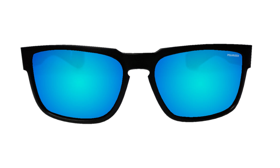 Dang Shades Glacier Polarized Sunglasses - black/blue mirror polarized lens  | Tactics